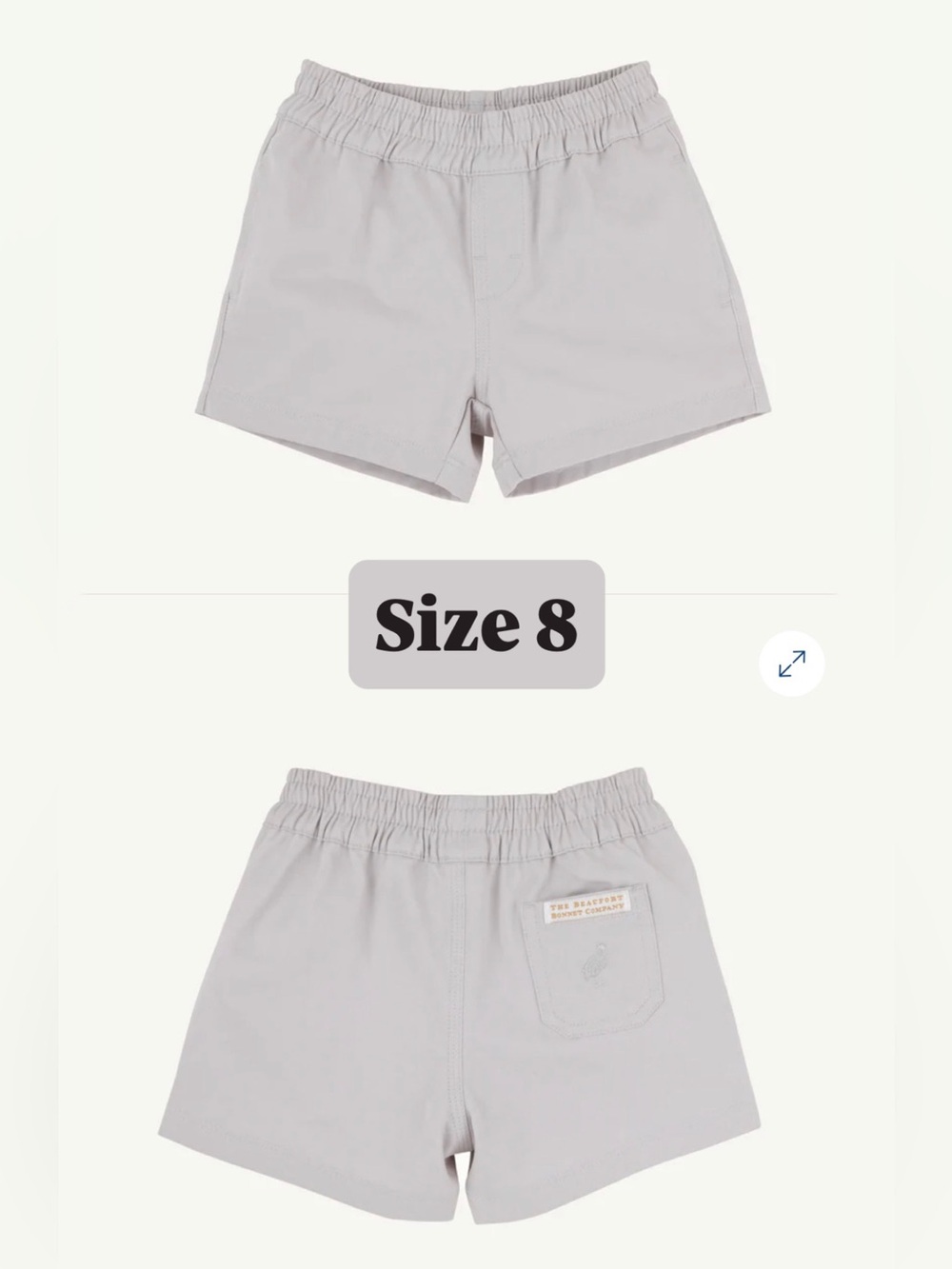 The Beaufort Bonnet Company Kids Elastic-Waist Shorts in Light Gray